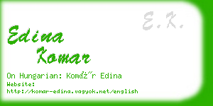 edina komar business card